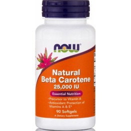 BETA CAROTENE NATURAL NOW FOODS 25.000IU 90sgels ΒΙΤΑΜΙΝΗ Α & D